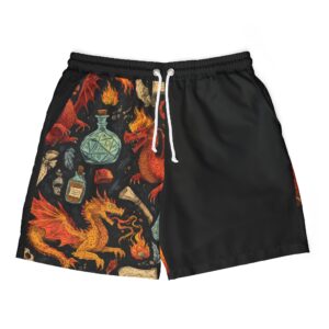 Epic Dragon Swim Shorts - Unisex Beachwear for Fantasy Fans
