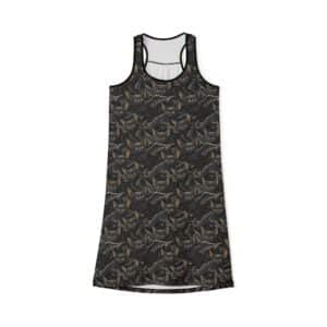 Baby Dragon & Mushrooms Pattern Women's Racerback Dress (AOP)