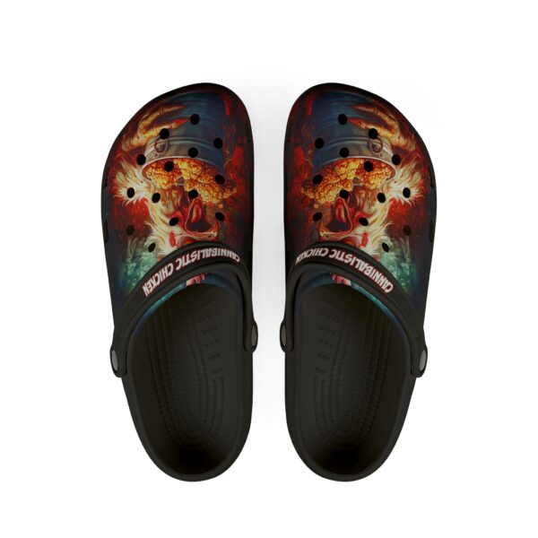 Cannibalistic Chicken Band Design Clog Shoes - Image 2