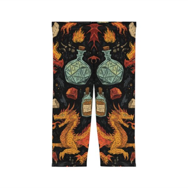 Epic Dragon Fantasy Pattern Capri Leggings