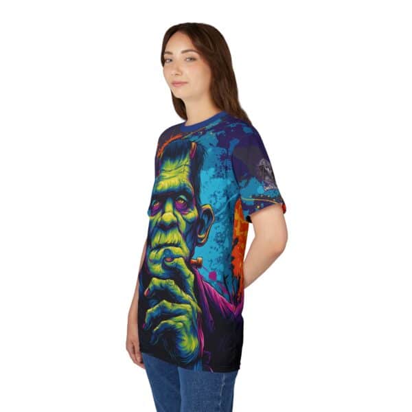 Frankenstein Pop 60's Art Style Tee Unisex (AOP) - Image 18