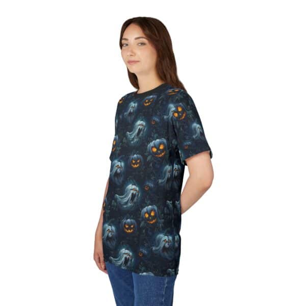 Unisex Tee Halloween Ghosts & Pumpkins Pattern 2 - Image 18
