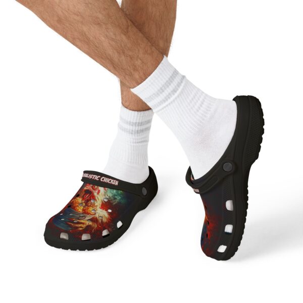 Cannibalistic Chicken Band Design Clog Shoes - Image 8