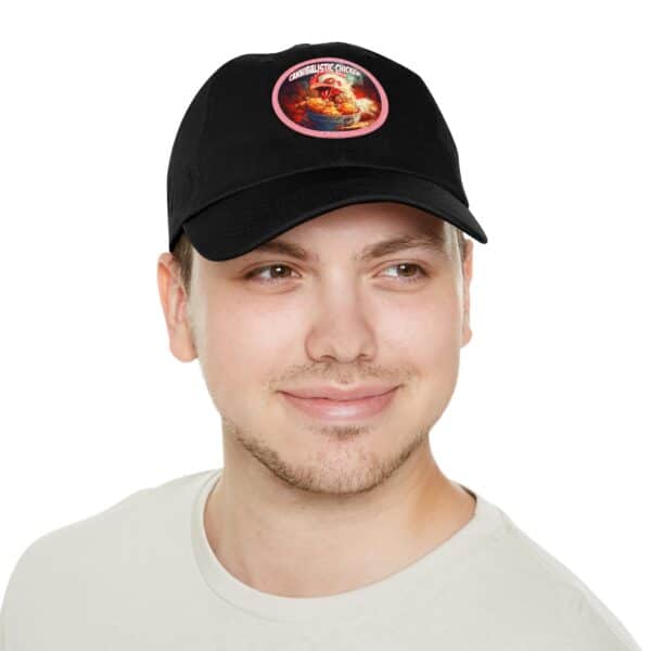 Cannibalistic Chicken Band Artistic Round Leather Patch Dad Hat - Stylish Casual Cap - Image 75