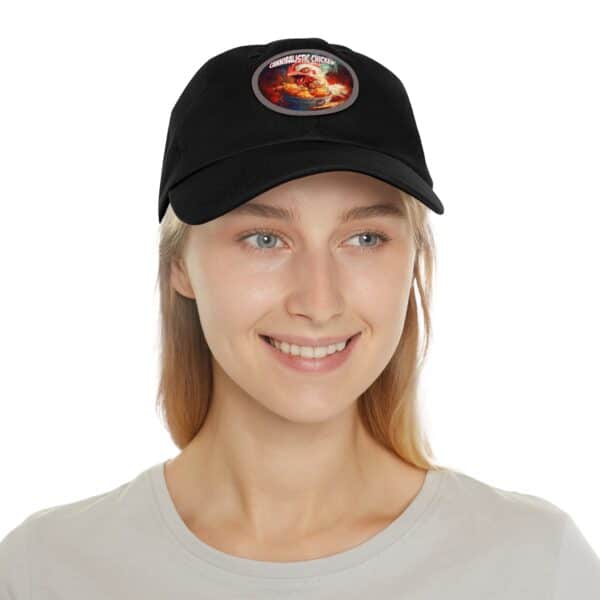 Cannibalistic Chicken Band Artistic Round Leather Patch Dad Hat - Stylish Casual Cap - Image 69