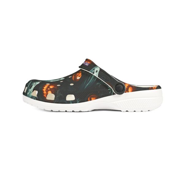 Halloween Ghosts & Pumpkins Pattern 3 Clog Style Shoes - Image 13