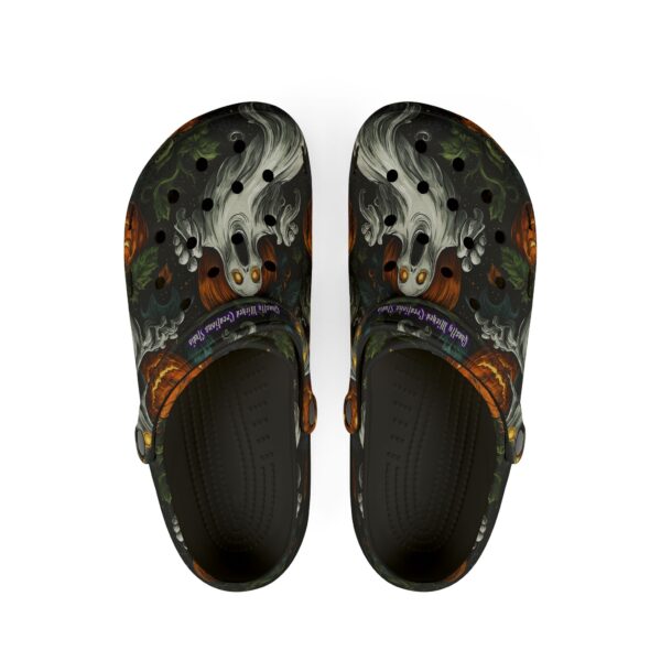 Halloween Ghosts & Pumpkins Pattern 1 Clog Style Shoes - Image 2