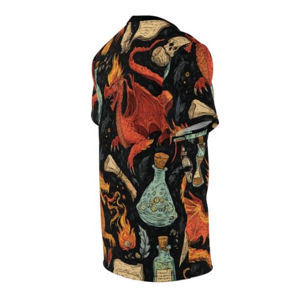 Epic Dragon Fantasy Pattern Unisex Cut & Sew Tee (AOP) - Image 4