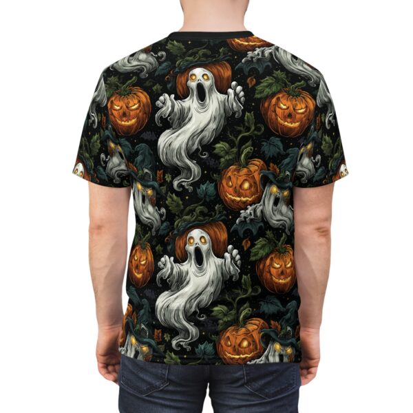 Unisex Tee Halloween Ghosts & Pumpkins Pattern 1 - Image 13
