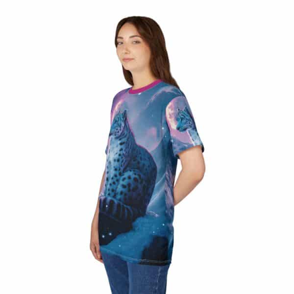 Snow Leopard Unisex Tee by Wyldesigns - Wildlife Graphic T-Shirt #WD-D017 (AOP) - Image 28