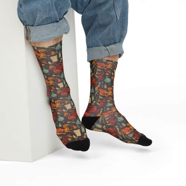 Sublimation Crew Socks - Epic Dragon Pattern D&D Inspired - Image 8