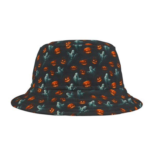 Ghosts & Pumpkins Pattern 3 Bucket Hat - Halloween Fashion Accessory