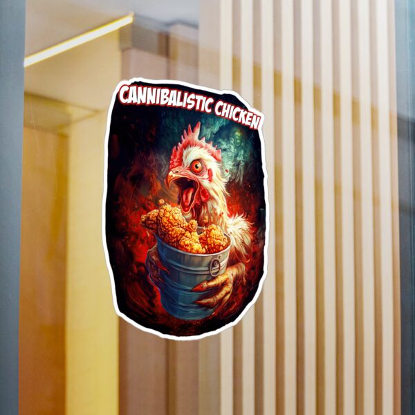 Cannibalistic Chicken Kiss-Cut Vinyl Decal - Quirky Retro Animal Sticker for Home, Laptop & More - Image 20