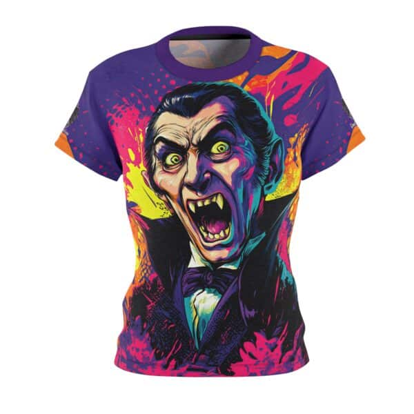 Dracula Pop 60's Art Style Woman's Tee (AOP) - Image 2