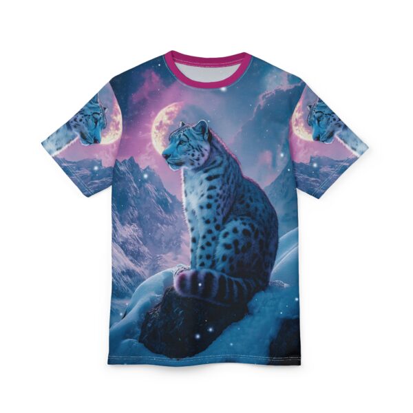 Snow Leopard Unisex Tee by Wyldesigns - Wildlife Graphic T-Shirt #WD-D017 (AOP) - Image 31