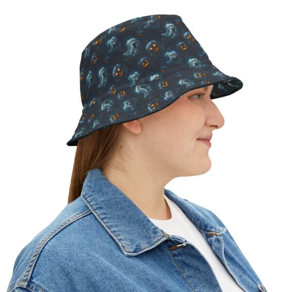 Ghosts & Pumpkins Pattern 2 Bucket Hat - Halloween Fashion Accessory - Image 11