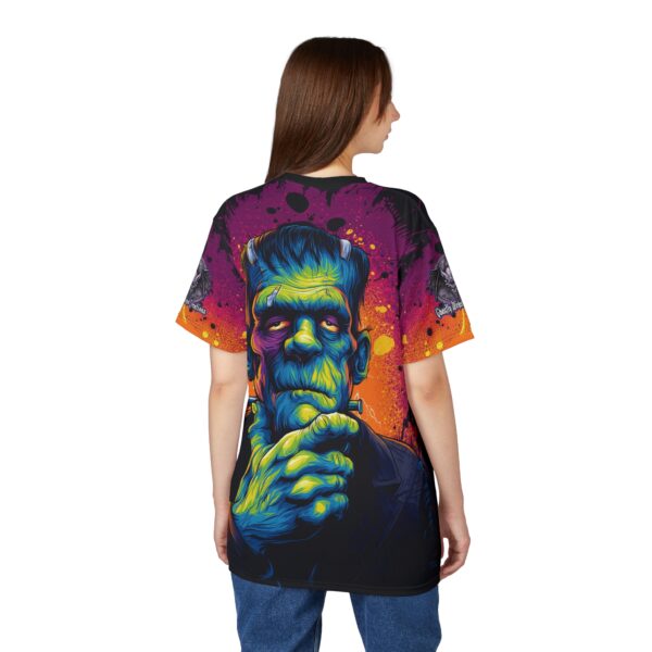 Frankenstein II Pop 60's Art Style Tee Unisex (AOP) - Image 14
