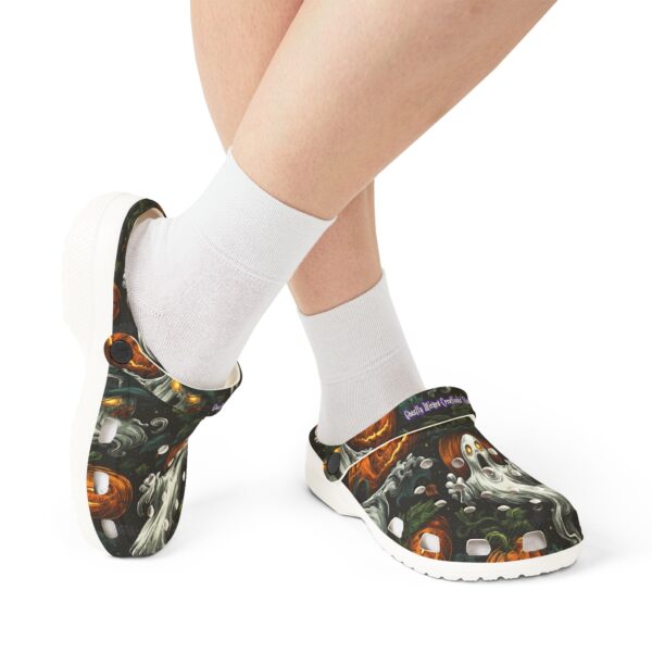 Halloween Ghosts & Pumpkins Pattern 1 Clog Style Shoes - Image 18