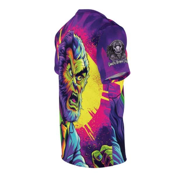The Wolfman Pop 60's Art Style Tee Unisex (AOP) - Image 4