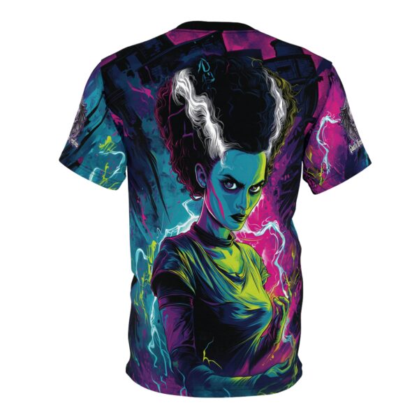 Bride Of Frankenstein Pop 60's Art Style Tee Unisex (AOP) - Image 7