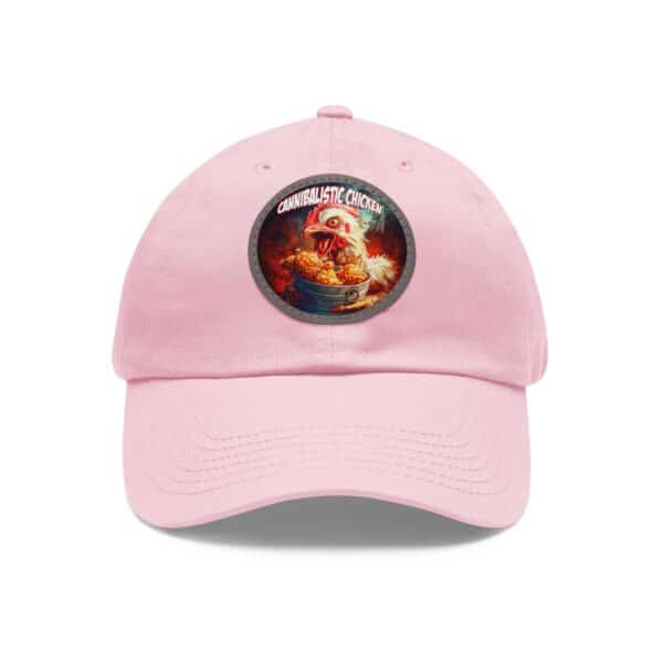 Cannibalistic Chicken Band Artistic Round Leather Patch Dad Hat - Stylish Casual Cap - Image 101