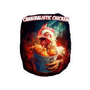 Cannibalistic Chicken Vinyl (Indoor) Sticker