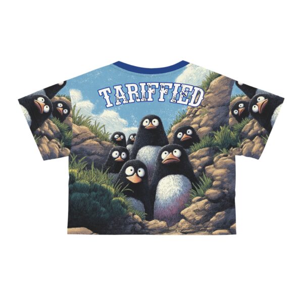 Tariffied Crop Tee (AOP) – Tariff Fear Is Real - Image 6