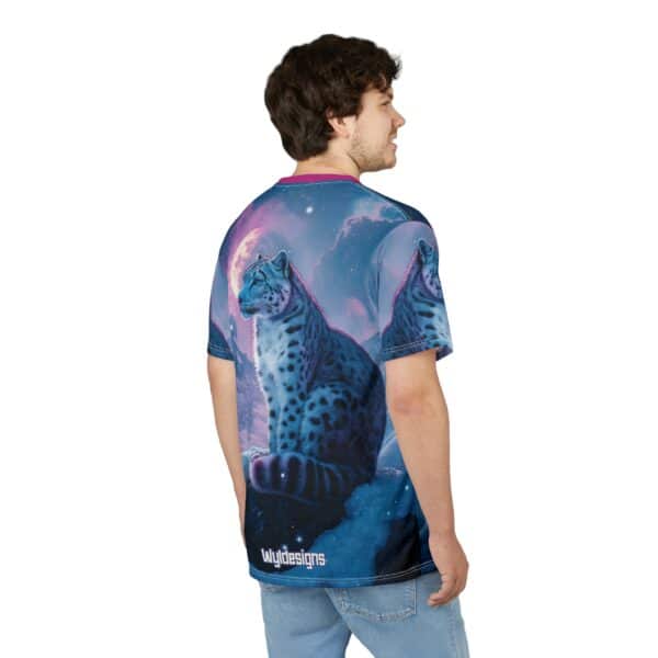Snow Leopard Unisex Tee by Wyldesigns - Wildlife Graphic T-Shirt #WD-D017 (AOP) - Image 24