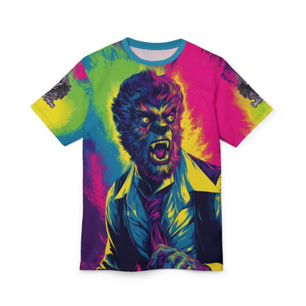 The Wolfman II Pop 60's Art Style Tee Unisex (AOP) - Image 6