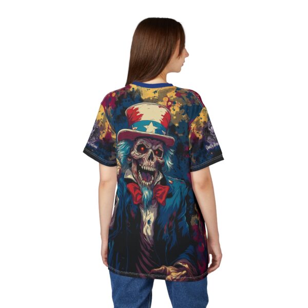 Pop Art Tee Uncle Sam Patriotic 4th Of July Skeletal Uncle Sam Pop 60's Art Style Tee Unisex (AOP) - Image 34