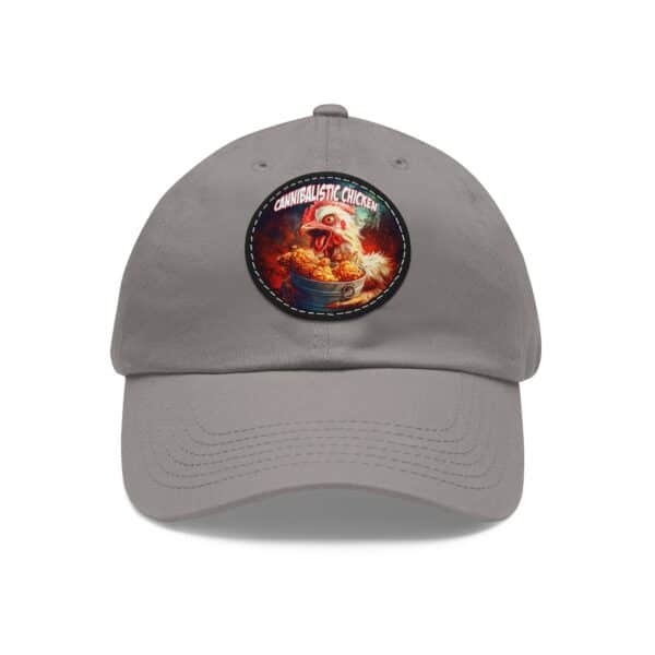 Cannibalistic Chicken Band Artistic Round Leather Patch Dad Hat - Stylish Casual Cap - Image 21