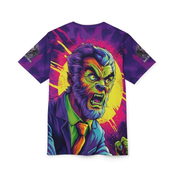 The Wolfman Pop 60's Art Style Tee Unisex (AOP) - Image 8
