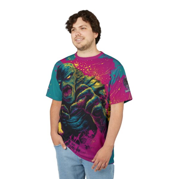 The Creature From The Deep Pop 60's Art Style Tee Unisex (AOP) - Image 10