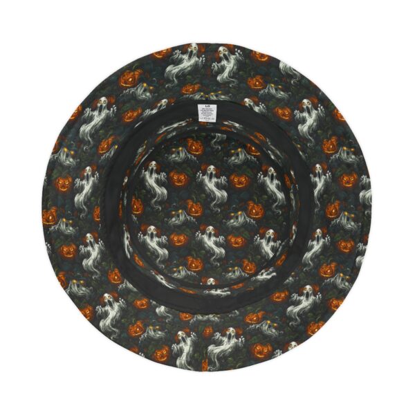Ghosts & Pumpkins Pattern 1 Bucket Hat - Halloween Fashion Accessory - Image 6