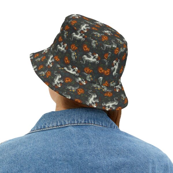 Ghosts & Pumpkins Pattern 1 Bucket Hat - Halloween Fashion Accessory - Image 10