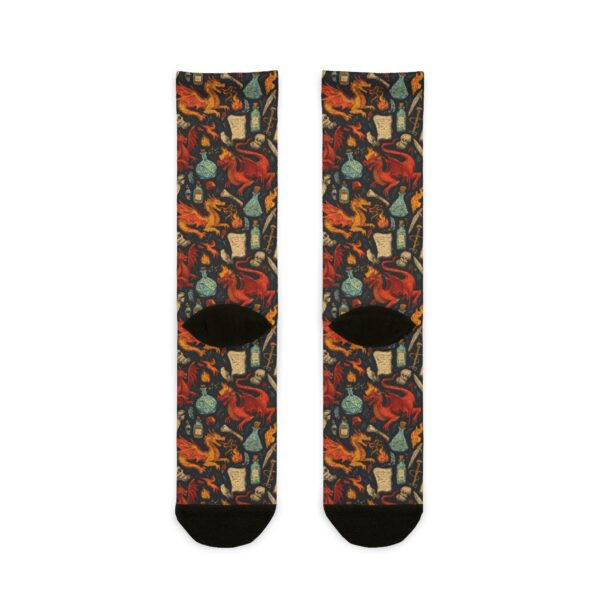 Sublimation Crew Socks - Epic Dragon Pattern D&D Inspired - Image 2