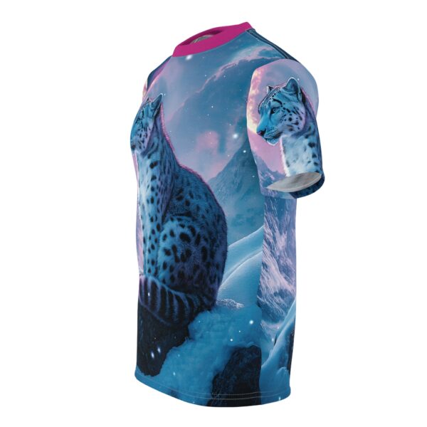 Snow Leopard Unisex Tee by Wyldesigns - Wildlife Graphic T-Shirt #WD-D017 (AOP) - Image 19