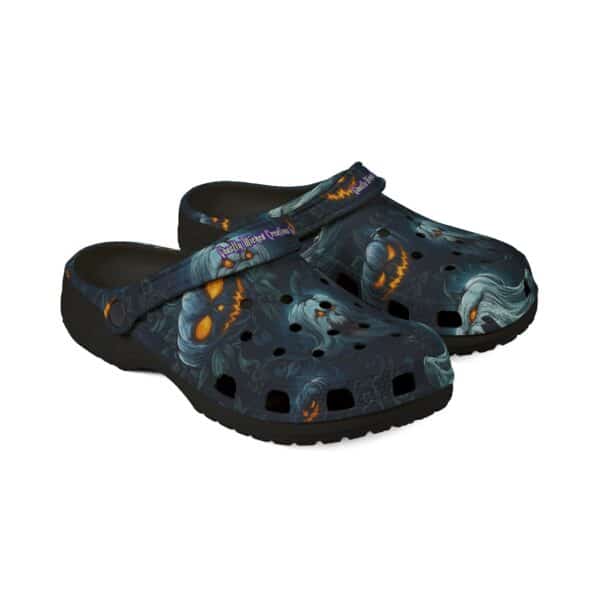 Halloween Ghosts & Pumpkins Pattern 2 Clog Style Shoes - Image 3