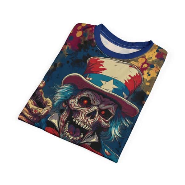 Pop Art Tee Uncle Sam Patriotic 4th Of July Skeletal Uncle Sam Pop 60's Art Style Tee Unisex (AOP) - Image 40