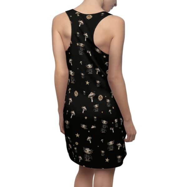 Baby Dragon & Mushrooms Pattern Women's Cut & Sew Racerback Dress (AOP) - Image 7