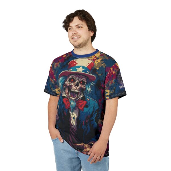 Pop Art Tee Uncle Sam Patriotic 4th Of July Skeletal Uncle Sam Pop 60's Art Style Tee Unisex (AOP) - Image 30