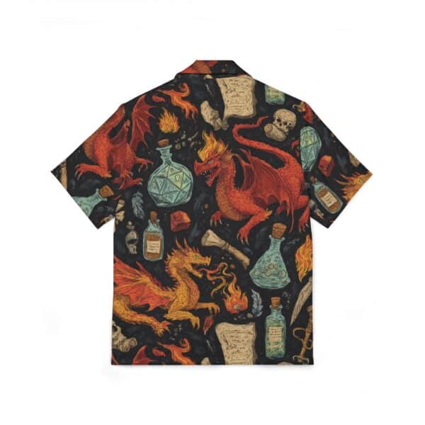 Epic Dragon Adventure Men's Hawaiian Camp Shirt - Perfect for Summer Escapes - Image 2