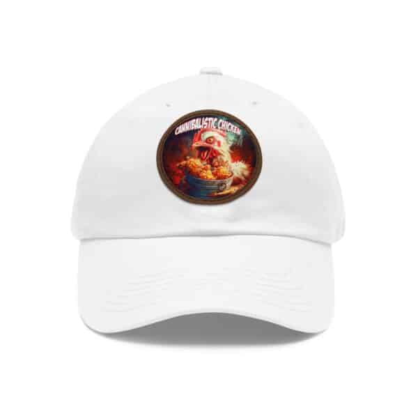 Cannibalistic Chicken Band Artistic Round Leather Patch Dad Hat - Stylish Casual Cap - Image 41