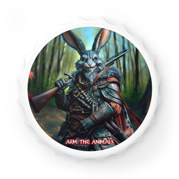 Arm The Animals: Hunter Rabbit #AA-D-Ra001 Bottle Opener – Gothic Decor for Halloween & Everyday Use - Image 2