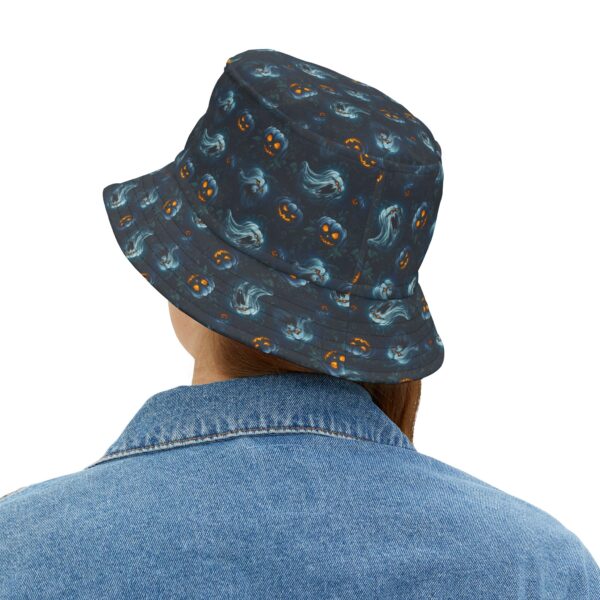Ghosts & Pumpkins Pattern 2 Bucket Hat - Halloween Fashion Accessory - Image 10