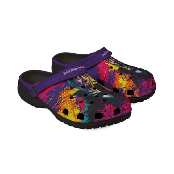 Dracula Pop 60's Art Style Clog Style Shoes - Image 3