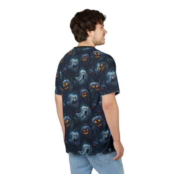 Unisex Tee Halloween Ghosts & Pumpkins Pattern 2 - Image 12