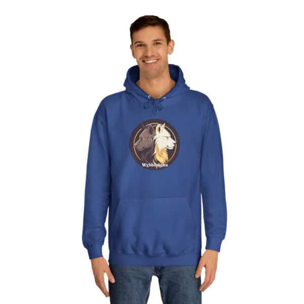 Wolf Howling WD-D001 By Wyldesigns Unisex College Hoodie - Image 15