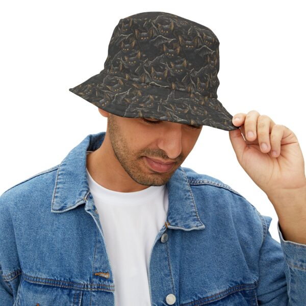 Spooky Cat Bucket Hat - Halloween Fashion Accessory - Image 5