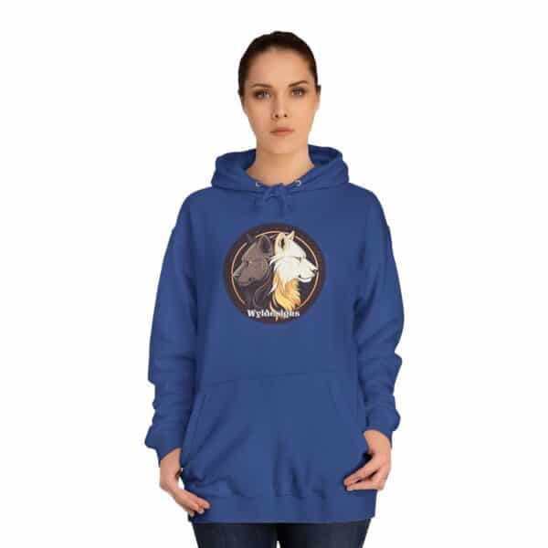 Wolf Howling WD-D001 By Wyldesigns Unisex College Hoodie - Image 16